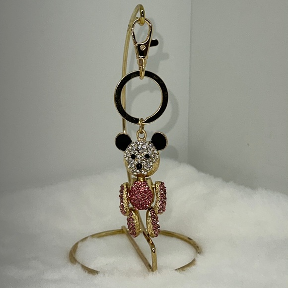 Accessories - Keychain Rhinestone And Gold Tone Bear Pre-loved